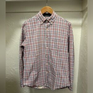 J. Crew Tailored long sleeve button down collar shirt. Size S. Bleach stains.